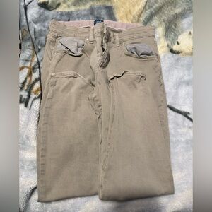 Jag Cropped Casual Tan Pants